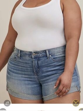 torrid Light Blue Denim Shorts